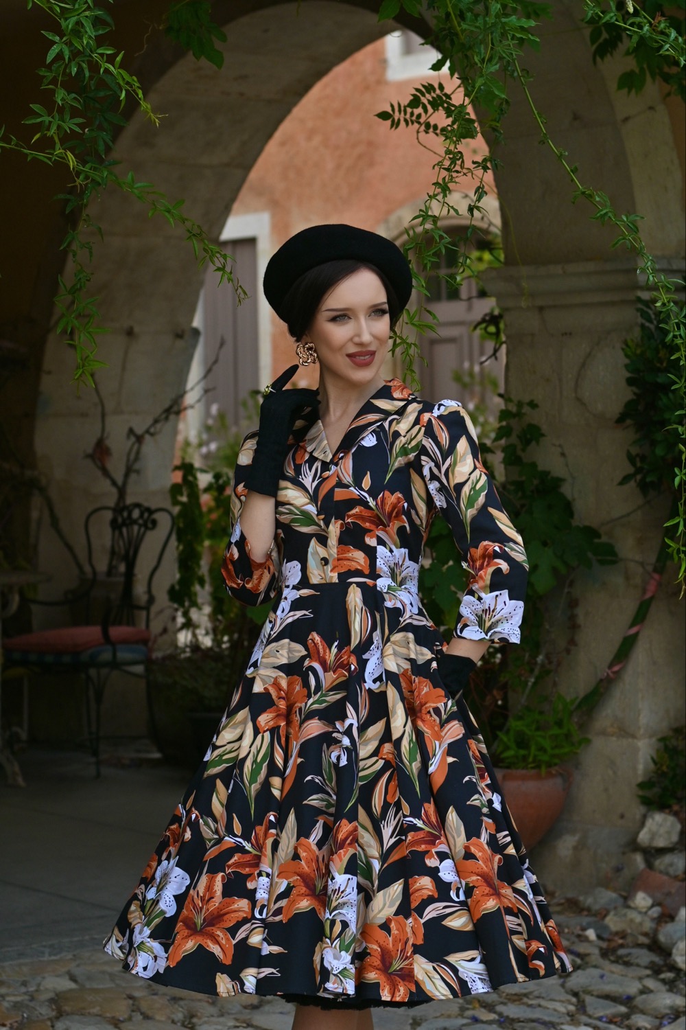 Lilia Floral Swing Dress in Extended Sizing